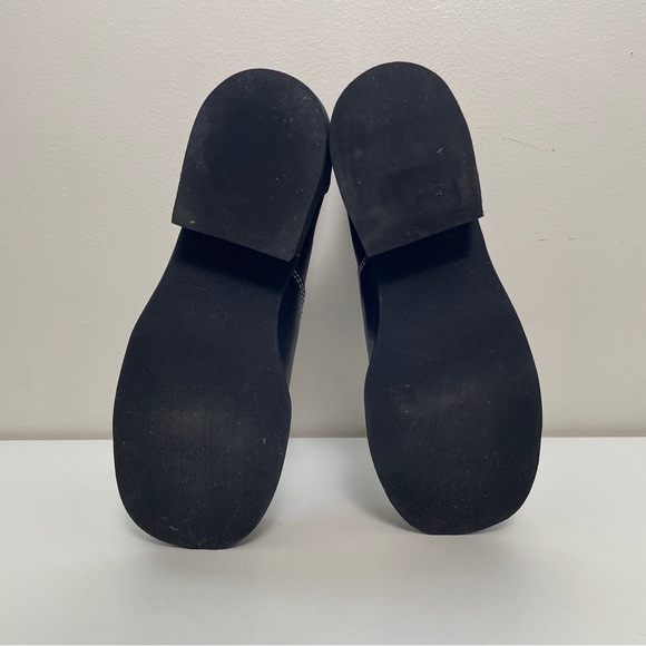 LAX Vintage 90s Y2K chunky moto boots bratz punk combat square toe lug sole sz 9 - Picture 11 of 12